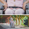 Equipmed 24" Foldable Wheelchair with Adjustable Armrests