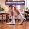 Equipmed Anti-Slip Socks for Everyday Mobility, White, US 9–11