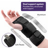 Equipmed Wrist and Hand Brace with Aluminium Splint & Flexible Support, Black