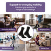 Equipmed Anti-Slip Socks for Everyday Mobility, White, US 9–11