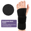 Equipmed Wrist and Hand Brace with Aluminium Splint & Flexible Support, Black