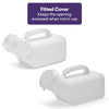 Equipmed 1L Portable Unisex Urinal Bottle with Female Attachment, White