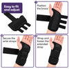 Equipmed Wrist and Hand Brace with Aluminium Splint & Flexible Support, Black