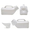 Equipmed 1L Portable Unisex Urinal Bottle with Female Attachment, White
