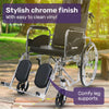 Equipmed SmartRide 24" Deluxe Foldable Wheelchair
