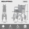 Equipmed Transitline XL Foldable Transit Wheelchair