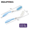 Equipmed Long Handled Hair Brush and Comb Set