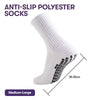 Equipmed Anti-Slip Socks for Everyday Mobility, White, US 9–11