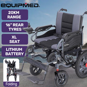 Equipmed PowerCruise LongRange Electric Folding Wheelchair