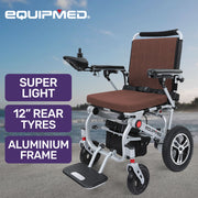 Equipmed Ultra-Light Foldable Electric Wheelchair