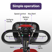 Equipmed FreeLite+ Mid-Sized Foldable Mobility Scooter