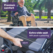 Equipmed PowerCruise LongRange Electric Folding Wheelchair