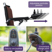 Equipmed Ultra-Light Foldable Electric Wheelchair