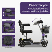 Equipmed FreeLite+ Mid-Sized Foldable Mobility Scooter
