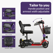 Equipmed FreeLite+ Mid-Sized Foldable Mobility Scooter