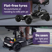 Equipmed FreeLite+ Mid-Sized Foldable Mobility Scooter