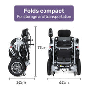 Equipmed PowerCruise Venture+ Reclining Foldable Electric Wheelchair