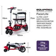 Equipmed Ultra-Lightweight Folding Electric Mobility Scooter