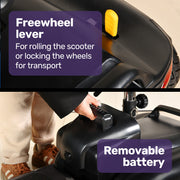 Equipmed FreeLite+ Mid-Sized Foldable Mobility Scooter