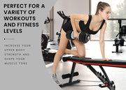 Proflex B200 Adjustable Weight Bench with Resistance Bands