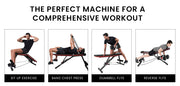 Proflex B200 Adjustable Weight Bench with Resistance Bands