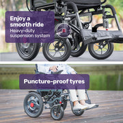 Equipmed PowerCruise LongRange Electric Folding Wheelchair