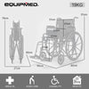 Equipmed Comfortline 24" XL Foldable Wheelchair