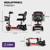 Equipmed FreeLite+ Mid-Sized Foldable Mobility Scooter