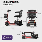 Equipmed FreeLite+ Mid-Sized Foldable Mobility Scooter