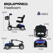Equipmed FreeRoam Mid-Sized Foldable Mobility Scooter