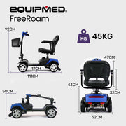 Equipmed FreeRoam Mid-Sized Foldable Mobility Scooter