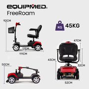 Equipmed FreeRoam Mid-Sized Foldable Mobility Scooter