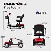 Equipmed FreeRoam Mid-Sized Foldable Mobility Scooter
