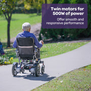 Equipmed PowerCruise Venture Foldable Electric Wheelchair