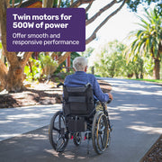 Equipmed PowerCruise DualSmart Foldable Electric Wheelchair