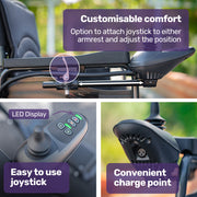 Equipmed PowerCruise DualSmart Foldable Electric Wheelchair