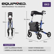 Equipmed EasyStride Quick Folding Rollator