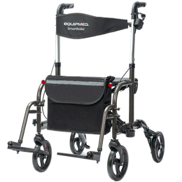 Equipmed SmartRoller 2-in-1 Rollator and Wheelchair