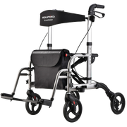 Equipmed SmartRoller 2-in-1 Rollator and Wheelchair