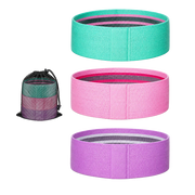 Proflex 3-Piece Hip Resistance Band with Storage Bag