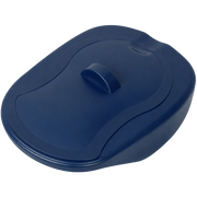 Equipmed Bedpan with Lid for Bedside Toileting, Blue