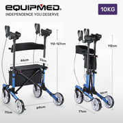 Equipmed ErgoStride Walker with Forearm Rest Supports