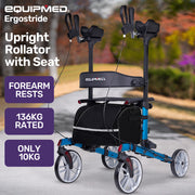 Equipmed ErgoStride Walker with Forearm Rest Supports