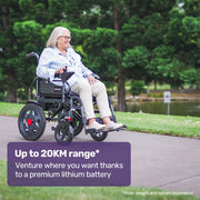 Equipmed PowerCruise DualSmart Foldable Electric Wheelchair