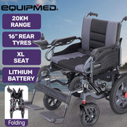 Equipmed PowerCruise DualSmart Foldable Electric Wheelchair