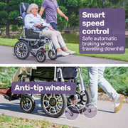 Equipmed PowerCruise Premium+ Reclining Electric Wheelchair
