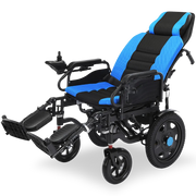 Equipmed PowerCruise LongRange XL Electric Wheelchair, Blue/Black