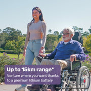 Equipmed PowerCruise Premium XL Foldable Electric Wheelchair
