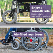 Equipmed PowerCruise Premium XL Foldable Electric Wheelchair