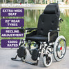Equipmed PowerCruise Premium XL Foldable Electric Wheelchair